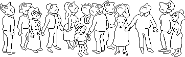 [drawing of crowds]