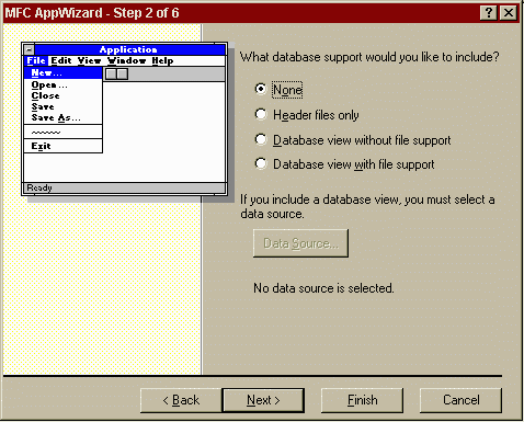 MFC AppWizard: Step 2