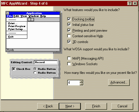 MFC AppWizard: Step 4