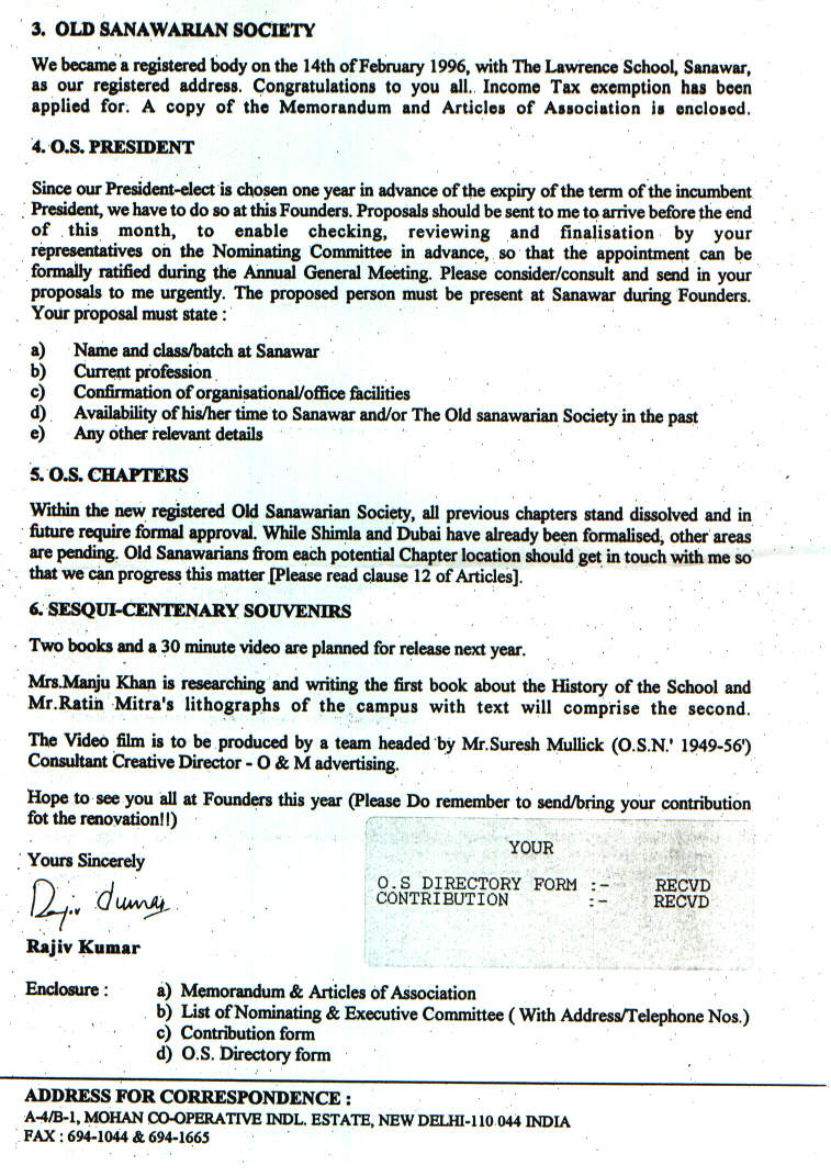 Letter from OS Society President - Page 2