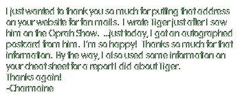 Thank You From
Charmaine