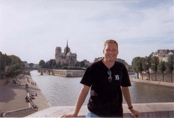 Me in Paris.  Notre Dame in the background