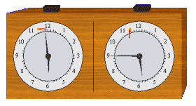 Dibujo de un reloj analógico