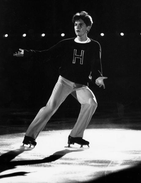 Paul skating in his Harvard sweatshirt :)