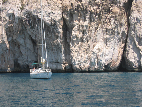 The Calanques off the coast of Southern France are a series of inlets in the white-rocked cliffs. They attract all sorts of people - rock climbers, sailboat enthusiasts, and of course, the nude sunbather. 