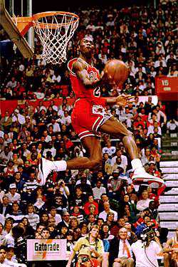 MJ wins the All Star Dunk Contest