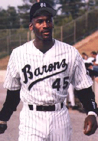 MJ playing baseball