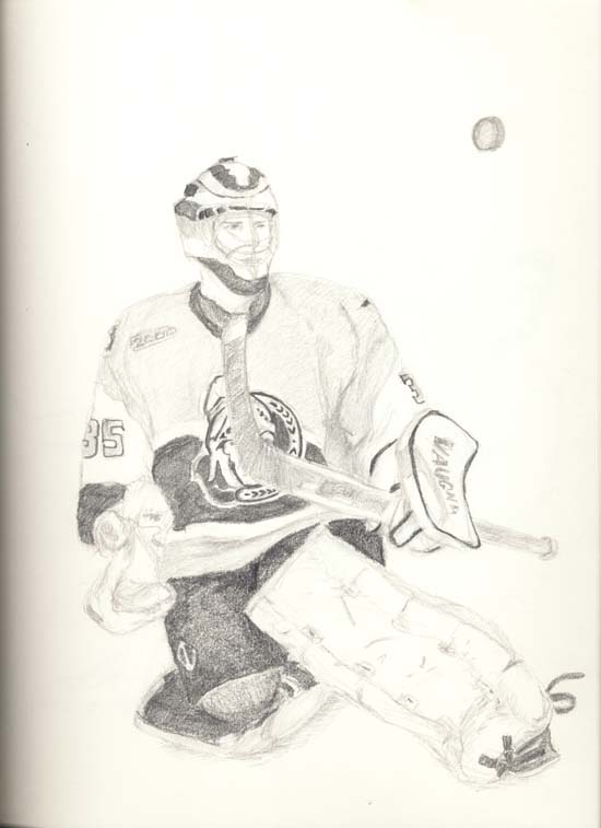 Tom Barrasso with the Sens