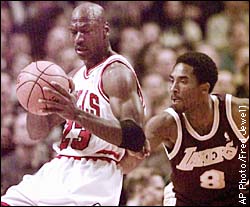 Kobe defending MJ