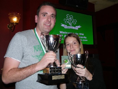 Shamrocks 2007 senior club champions - Stephen Halpin and Alycia Clayton