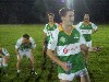 Player coach David O'Malley urges his team on at half time