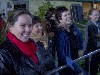 Supporters cheer the Shamrocks win