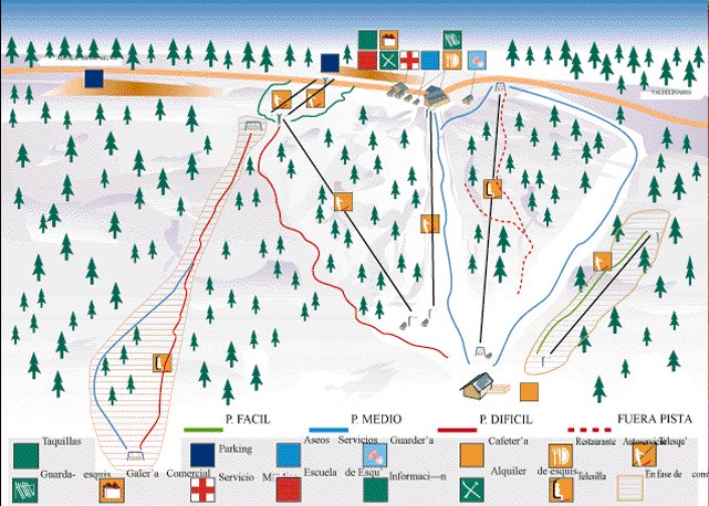 Plano de pistas de Valdelinares