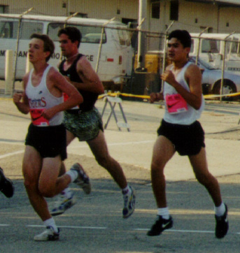 McGrail & Calvo approaching 'poop-out' hill @ MSAC 10/98