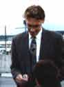 Signing an autograph at training camp in Kamloops