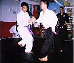 knife defense being performed by yours truly