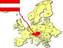 Map of Europe highlighting 
Austria