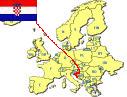 Map of Europe highlighting 
Croatia