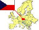 Map of Europe highlighting Czech 
Republic