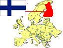 Map of Europe highlighting 
Finland