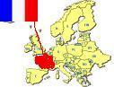 Map of Europe highlighting 
France