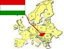 Map of Europe highlighting 
Hungary
