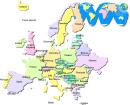 Map of Europe and Continents