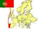 Map of Europe highlighting 
Portugal