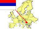 Map of Europe highlighting 
Serbia