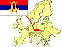 Map of Europe highlighting 
Slovakia