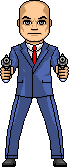 Male Suit Two-Fisted Gunner Colt .45 Revolver Composite