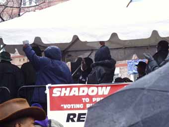 Al Sharpton onstage