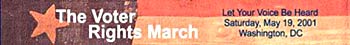 Voter Rights March banner