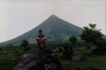 Ken in front of Mayon volcano