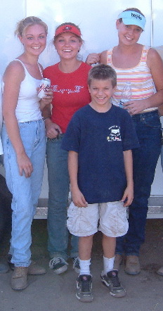 Claire and Lisa beating the heat with Derek, a young Hunter rider, at the annual R.C.A.H.A. show in Temecula