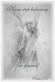 Click on the angel to fly...
