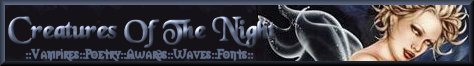 Creatures Of The Night Banner