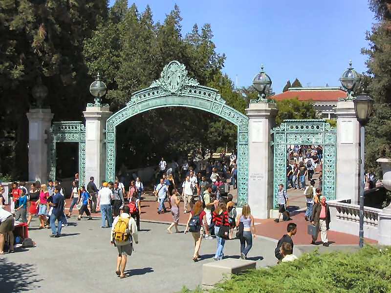 March 2006 - Open doors for scholarship: the "Sather Gate," main entry to the University of California, Berkeley campus