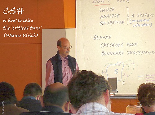 Werner Ulrich introducing CSH