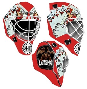All sides view. Cards and a chip on the front, since I hear he's a poker player, and a nice Pantera tribute on the back