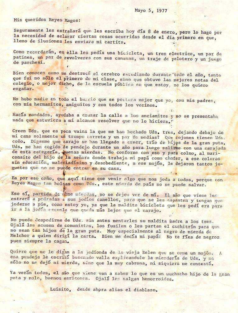 esta carta es un escaneo de la orginal hecha a mquina