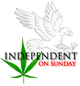 10,000 or more march in UK to decriminalise cannabis; included Stuart Young. Supported by The Independent on Sunday. (image from the UKCIA site: www.ukcia.org/images/ indyos_graphic.gif)