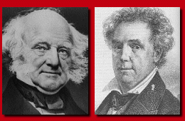 Martin Van Buren (left) won; Richard Johnson eventually won