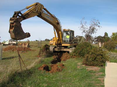 Digging the drain