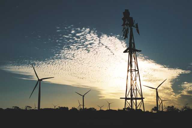 Wattle Point windmill and wind turbines