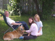 David, Anne, Emily Villeneuve at home 2006