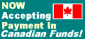 Now Accepting payment in Canadian funds!