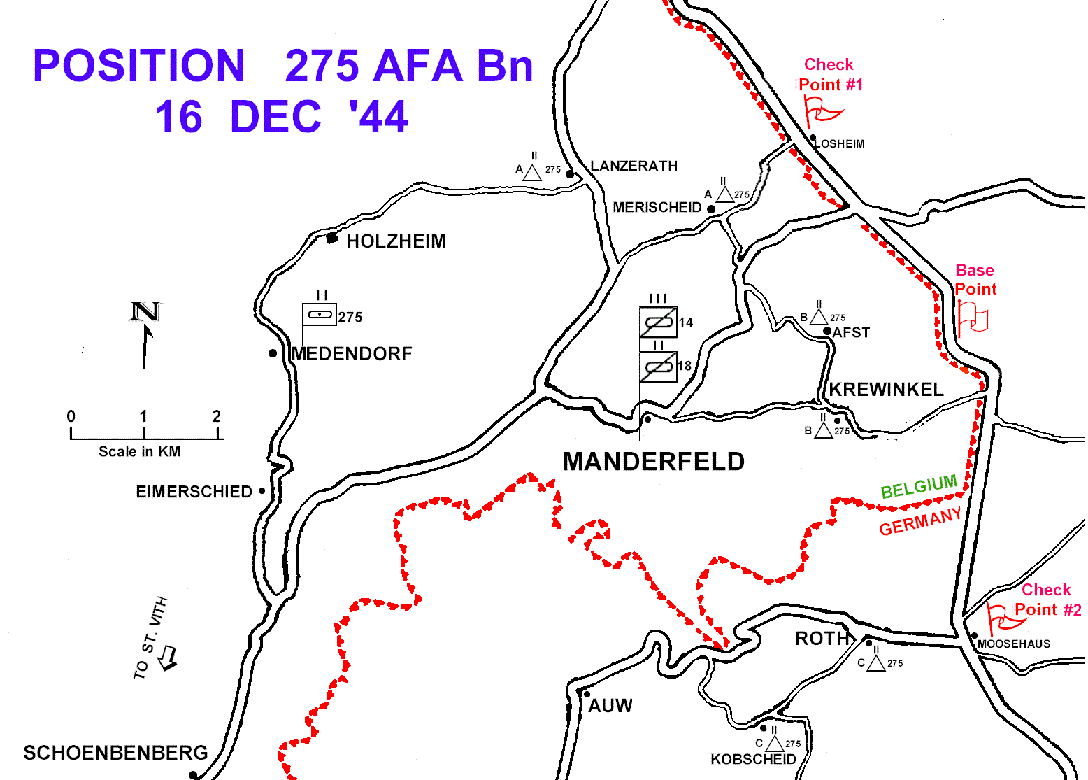 Map of Medendorf, Belgium Area 