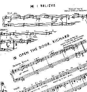 Sheet Music 'I Believe'