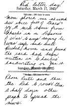 Red Letter Day 3-17-45 diary 